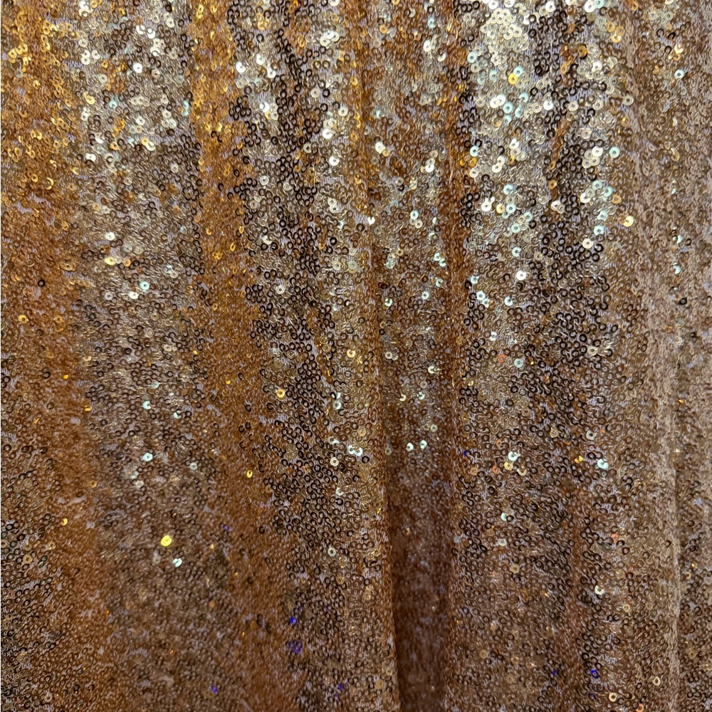 Gold Sequin Halter Dress - Picture 2 of 4